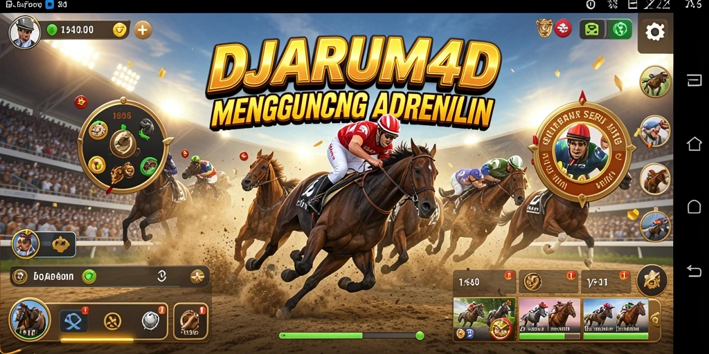 Tampilan gameplay seru DJARUM4D dengan kendaraan balap yang beraksi.