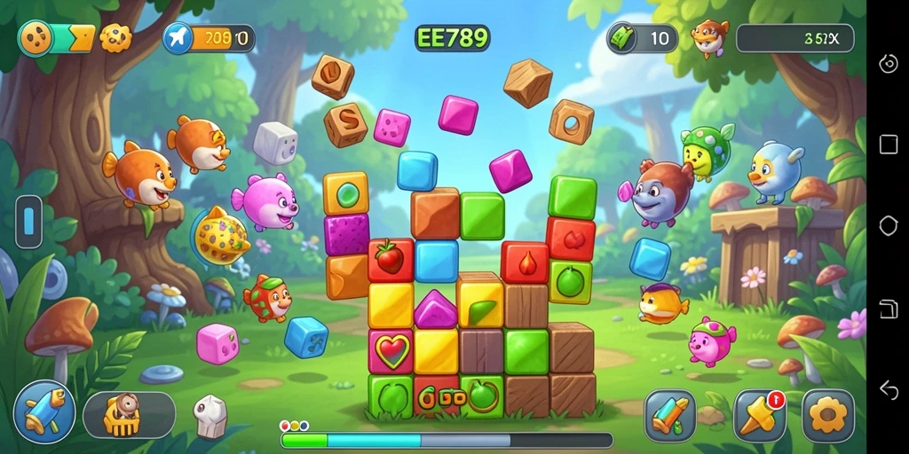 Screenshot gameplay <strong>EE789</strong> menampilkan tantangan puzzle menarik yang dapat dimainkan.
