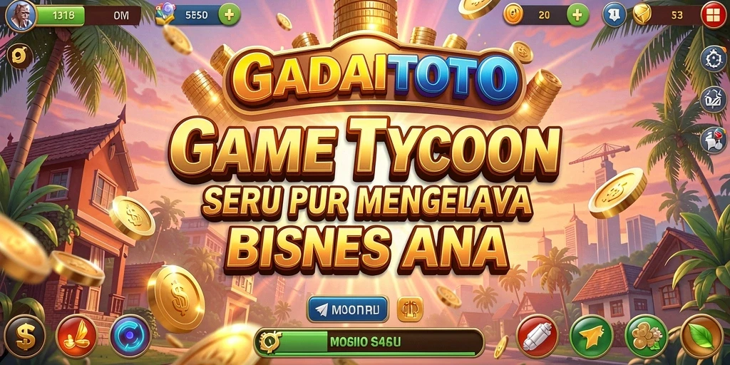 Tampilan gameplay GADAITOTO dengan elemen Tycoon yang menarik.