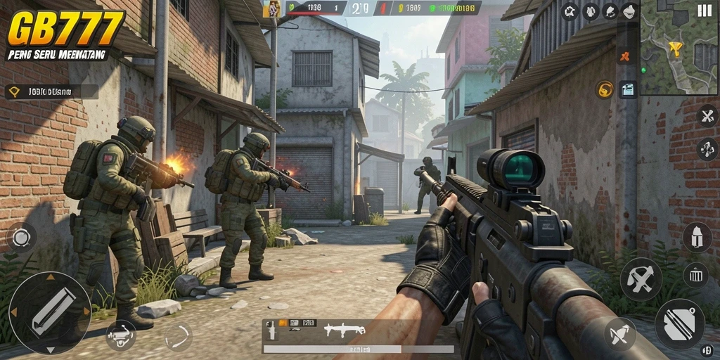 Tampilan gameplay GB777 yang mendebarkan dan penuh aksi.