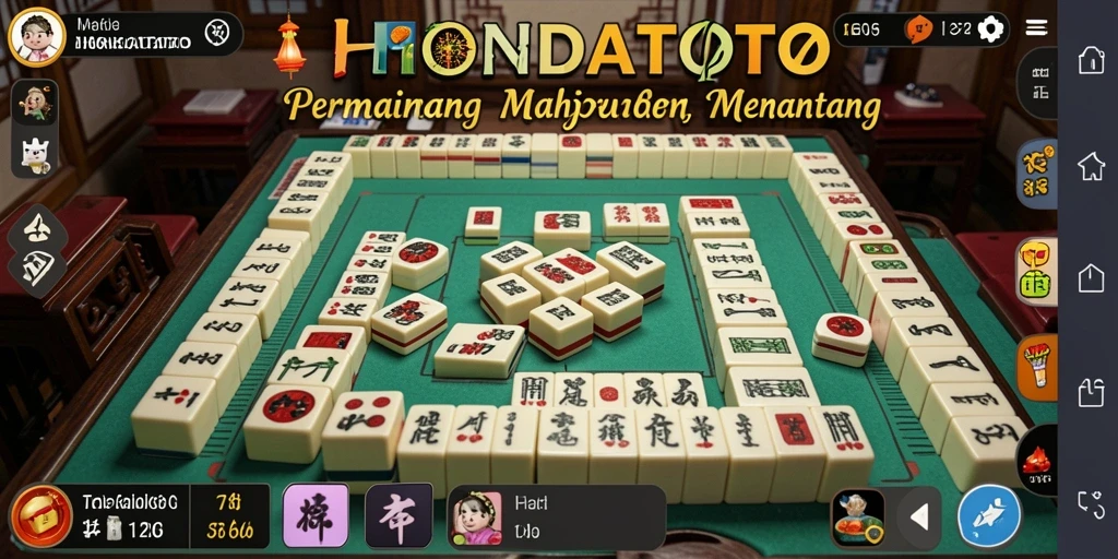 Screenshot HONDATOTO menampilkan gameplay Mahjong yang menarik dan penuh tantangan.