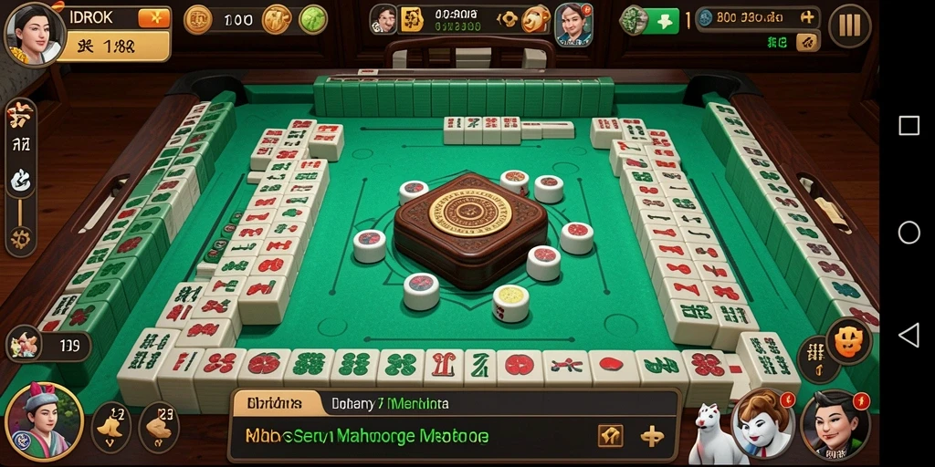 Tampilan gameplay Mahjong di IDROK yang seru dan menantang.