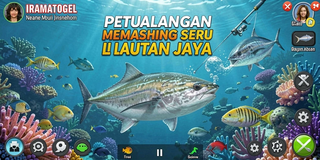 Tampilan menakjubkan gameplay memancing yang menantang dan menyenangkan.