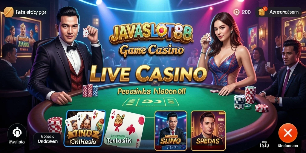 Tampilan gameplay mendebarkan di JAVASLOT88 Live Casino.