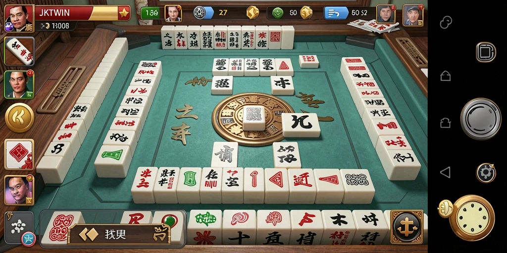 Tampilan gameplay menarik dari JKTWIN dengan berbagai level Mahjong.