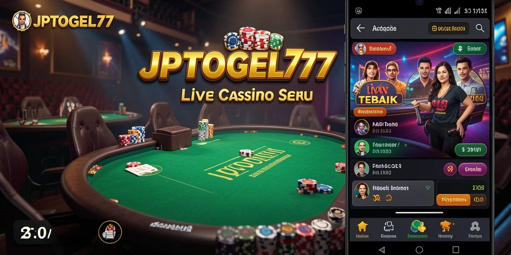 Gameplay Live Casino yang menarik di JPTOGEL77 dengan dealer nyata.