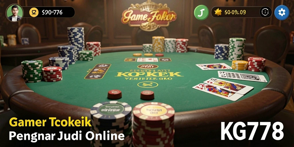 Screenshot dari gameplay Poker yang mendebarkan di KG778.
