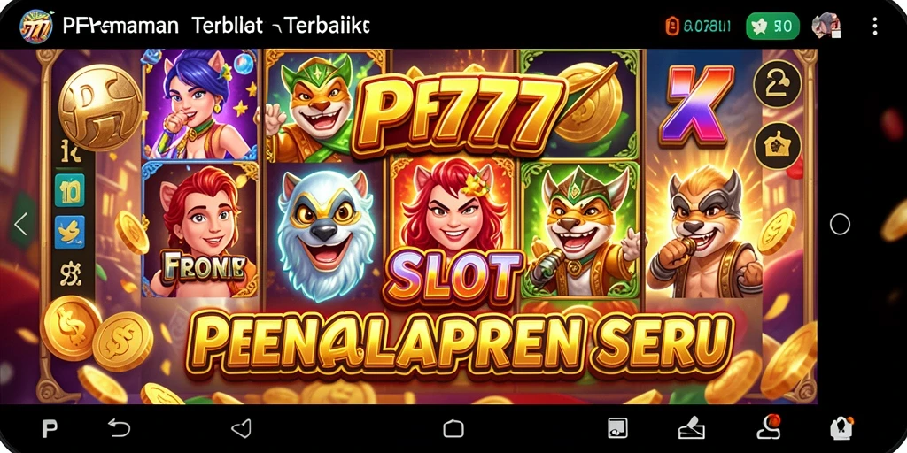 Tampilan menarik dari gameplay Slot PF777 saat putaran dimulai.