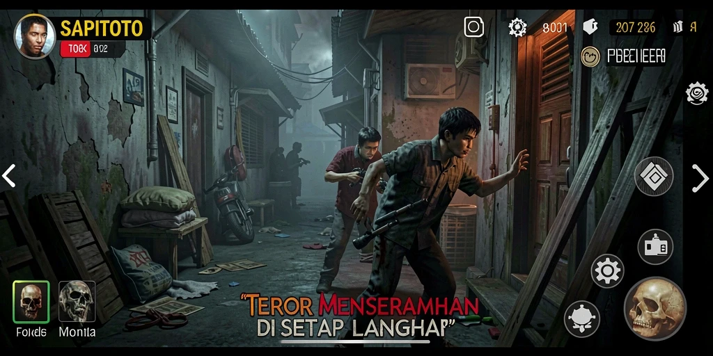 Gameplay menyeramkan SAPITOTO yang penuh ketegangan.
