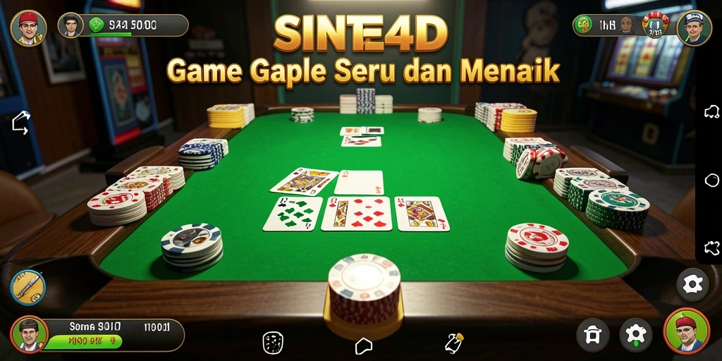 Tampilan gameplay Gaple yang seru dan penuh strategi.