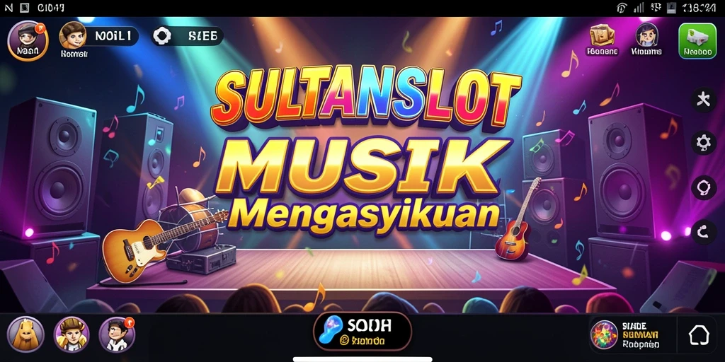 Screenshot menunjukkan momen seru dalam permainan musik SULTANSLOT.
