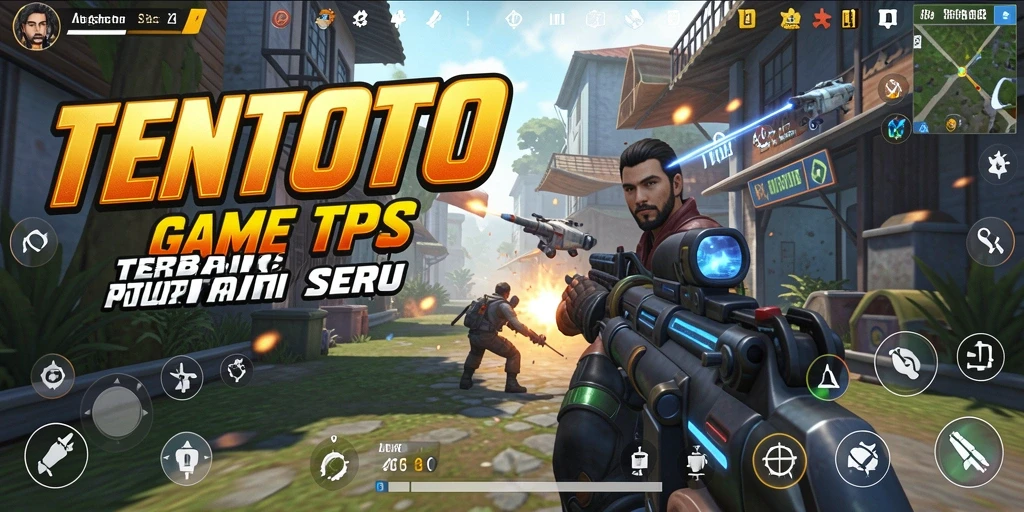 Screenshot TENTOTO menampilkan aksi seru dalam pertempuran TPS.