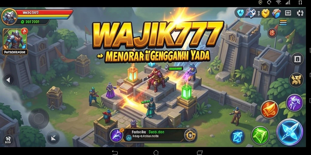 Gameplay seru WAJIK777 dalam pertahanan menara.